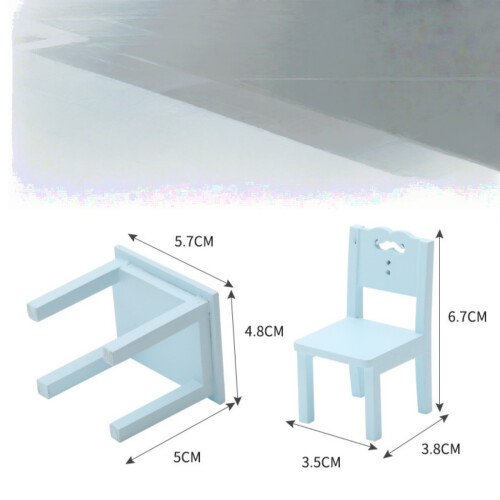 Ensemble de 3 chaises de table pour enfants, simulation de meubles, mini chaise, jouet 1