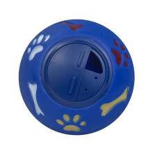 (Blue, 14cm/5.51in) Interactive Ballgnawing Dog Rubber Rotate Leaky Food Balls Pet Durable Toys