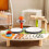Wooden Function Multi Drum Music Table For Children Learning Early Experience 6