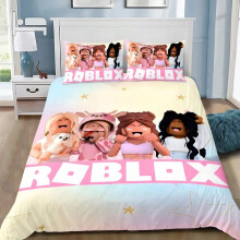 (SJT-174X24A2, AU Single(140x210cm)) Duvet Cover Pillowcase Bedding Set Hot Games R-R-ROBLOXS Adult BoyGirl Bedroom Decoration Children Gift Single Double Large Siz