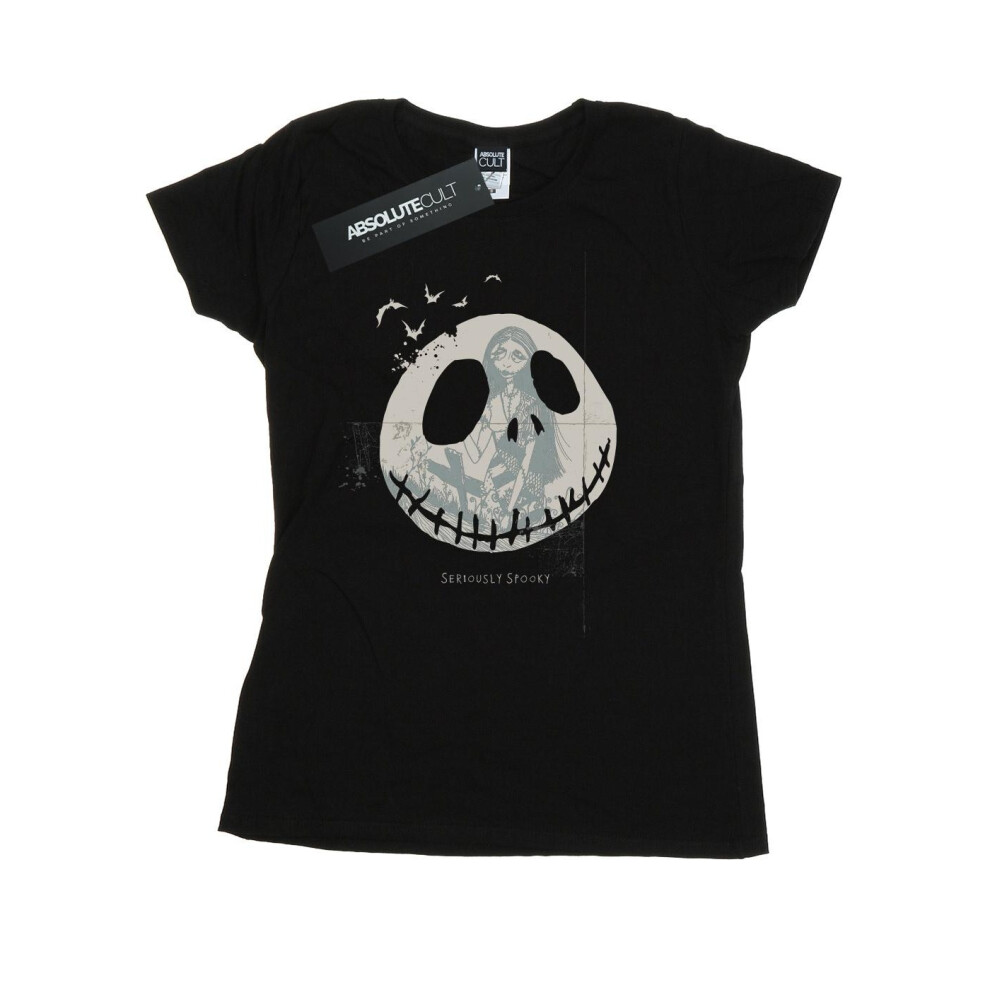(S, Black) Disney Womens/Ladies Nightmare Before Christmas Seriously Spooky Cotton T-Shirt