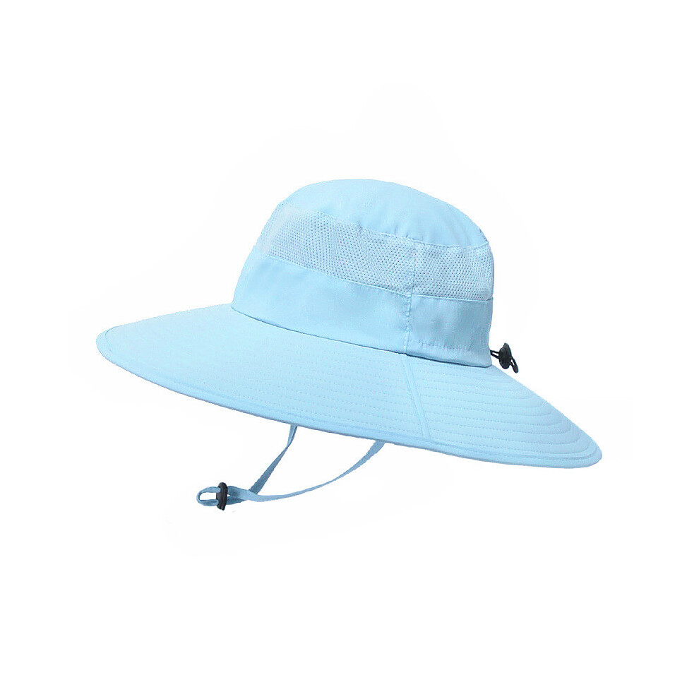 (Blue Hat) Sun Neutral Outdoor Cap With Large Brim And Face Shield For And Fishing Hiking-image-OPC-PHMVTSG-NEW