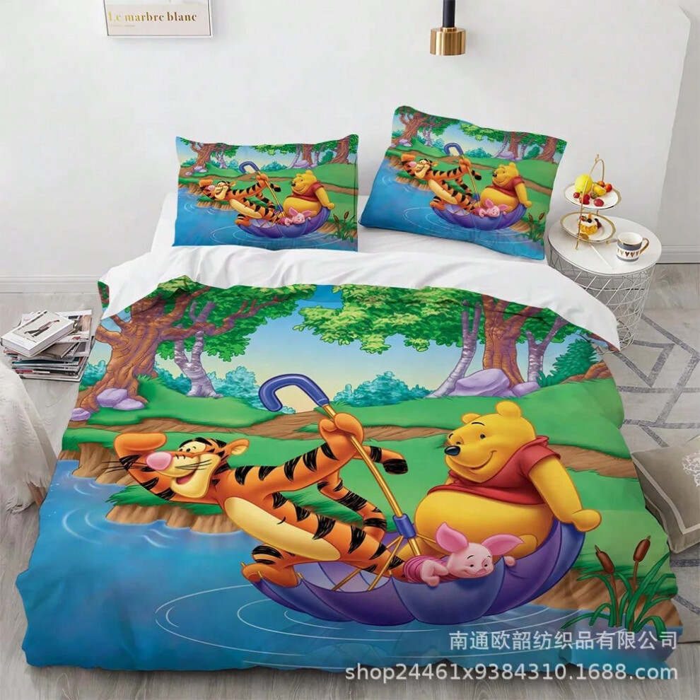 Etechmart (5, Eu Double 200X200cm) Winnie The Pooh Bear Bedding Sets Comforter Quilt Bed Cover Duvet Cover Pillow Case 2-3 Pieces Sets For Kids Adult Bedroom De