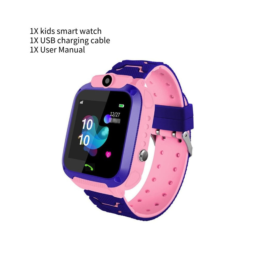 (Pink) Kids Smart Watch Camera Sim Gsm Sos Call Phone Game Watches Children Gift Best