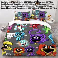 (Style 2, Single) Critters Smiling Duvet Cover Pillowcase Single Double King Set Bedding Gift
