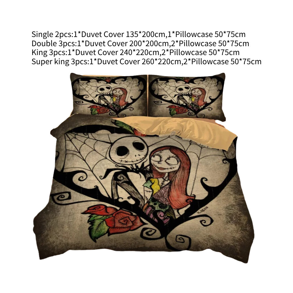 (Style B, Super King) Before Nightmare The Christmas Duvet Quilt Cover Bedding Single King Size Double