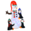 Homcom HOMCOM Inflatable Three Cute Penguins Building Snowman Christmas Lighted 6ft 8