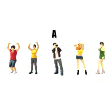 (#A) 164 Medal Race Figure Street People Racing Car Fans Scenario Model Diy Set