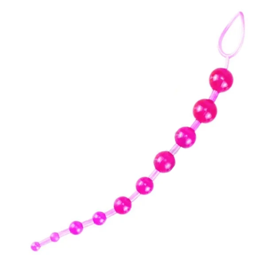 Large 12" Dragon Tail Pink Anal Beads Butt Plug for Intense Pleasure 1