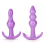 2PC Anal Butt Plug Set - Flexible Soft Silicone Beads for Beginners 1