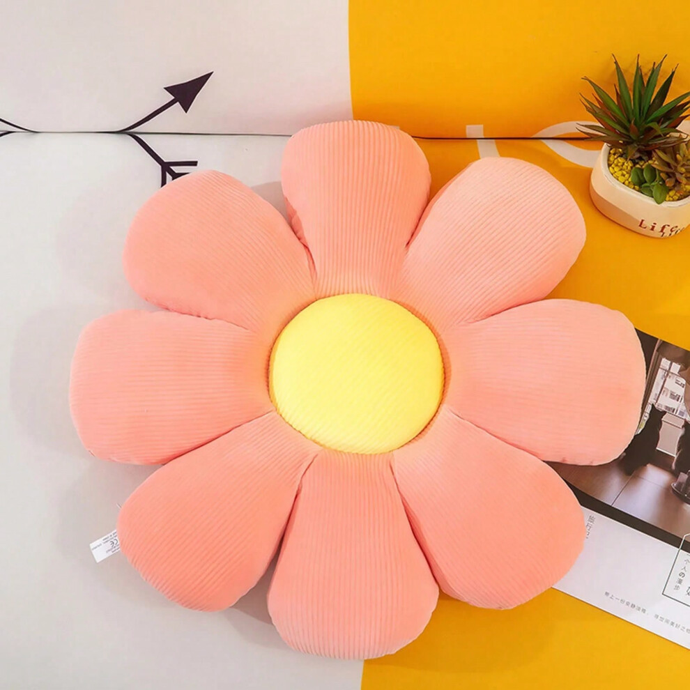(Pink) 37CM Soft Pastoral style Seat Cushion,Bedrooms Daisy Flower Shape Pillow,luxurious Office Chair Cushion,Kawaii Wedding Gifts