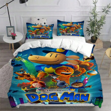 (2, AU Single 140x210cm) Dog Man (2025) Bedding Sets Cartoon Comforter Bed Cover Duvet Cover Pillow Case 2-3 Pieces Sets Bedroom Decoration