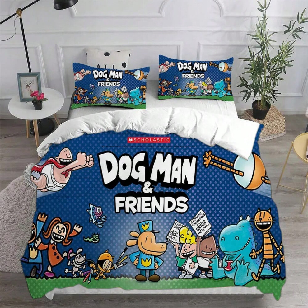 Etechmart (5, Eu Single 135X200cm) Dog Man (2025) Bedding Sets Cartoon Comforter Bed Cover Duvet Cover Pillow Case 2-3 Pieces Sets Bedroom Decoration