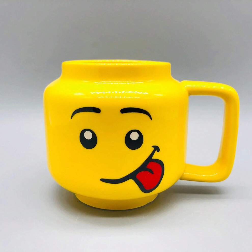 (B, 250ml) Cartoon Ceramic Mug Cup 250ML with Cute Impish Expression Figure Head Pattern Coffee Milk Tea Drinkware for Couple Friend Family