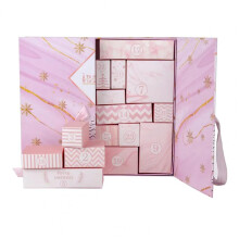 (Pink) DIY Christmas Advent Calendar Boxes 2024 Empty Box to Fill 24-Day Christmas Countdown Calendar Christmas Gift Box