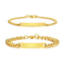 (Gold,Women, BLOOD THINNER) Personalized Medical Bracelet Emergency Engraving Men Women Alert ID Bangle Hot