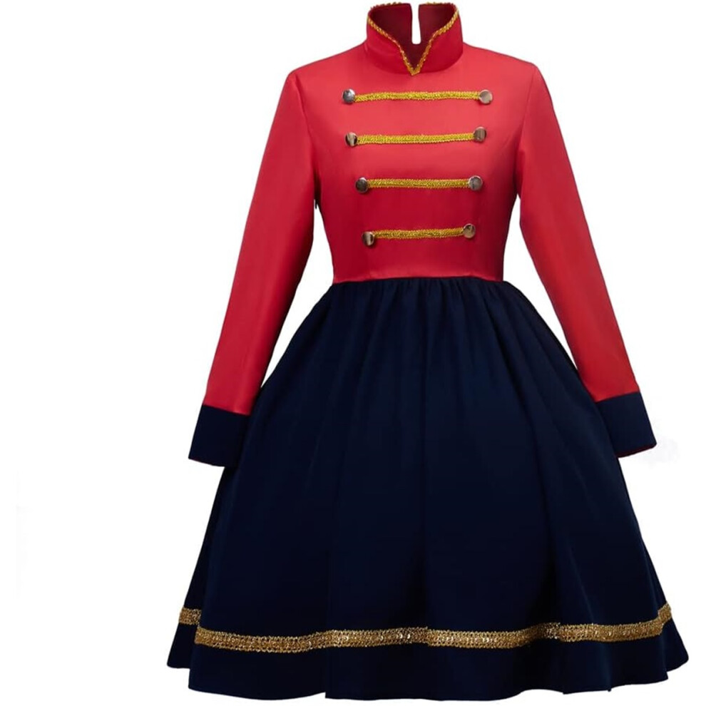 (3XL) Women's Nutcracker Costume Christmas Toy Soldier Cosplay Costume Uniform Dress