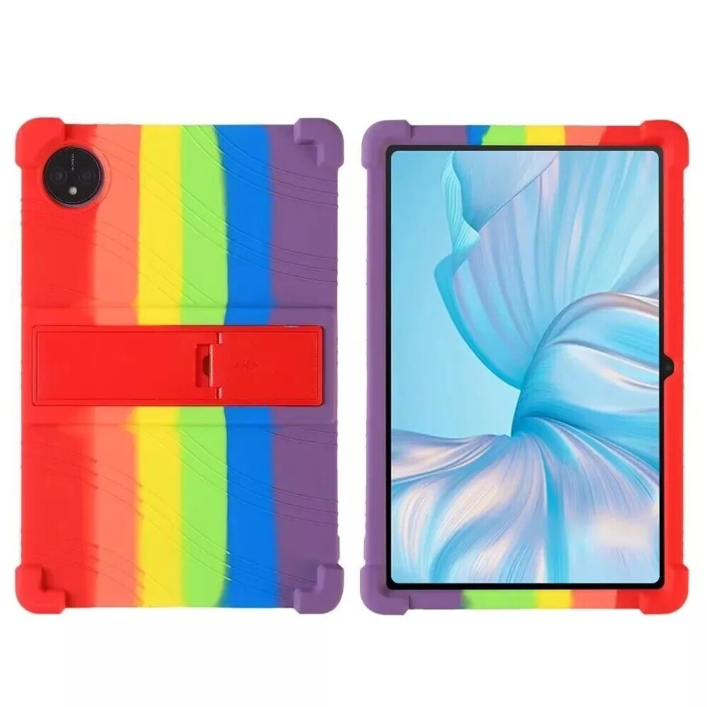 (Rainbow, For Blackview Tab 80) Kids Silicone Stand Case For Blackview Tab 80 Tablet 10.1'' Shockproof Gel Cover 6963793741939