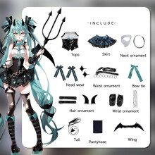 (M)Hatsune Miku Cosplay Kostüm Outfit Accessoire Fans Mädchen Rollenspiel Kleidung