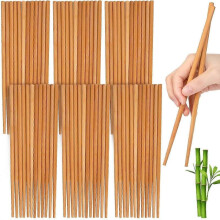 100 Pairs Reusable Bamboo Chopsticks for Home And Party Use