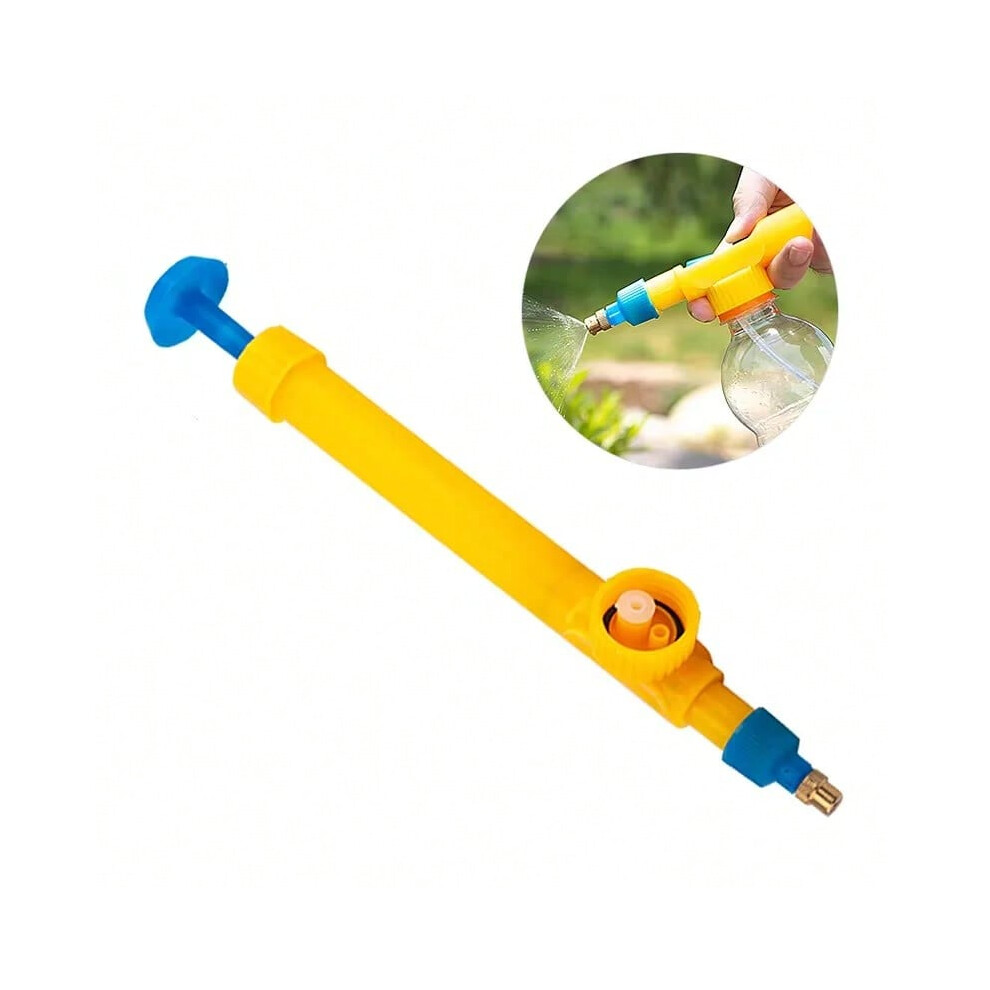 (Yellow) High Pressure Air Pump Manual Sprayer Adjustable Drink Bottle Spray Head Nozzle Garden Watering Tool Sprayer Agriculture Tools