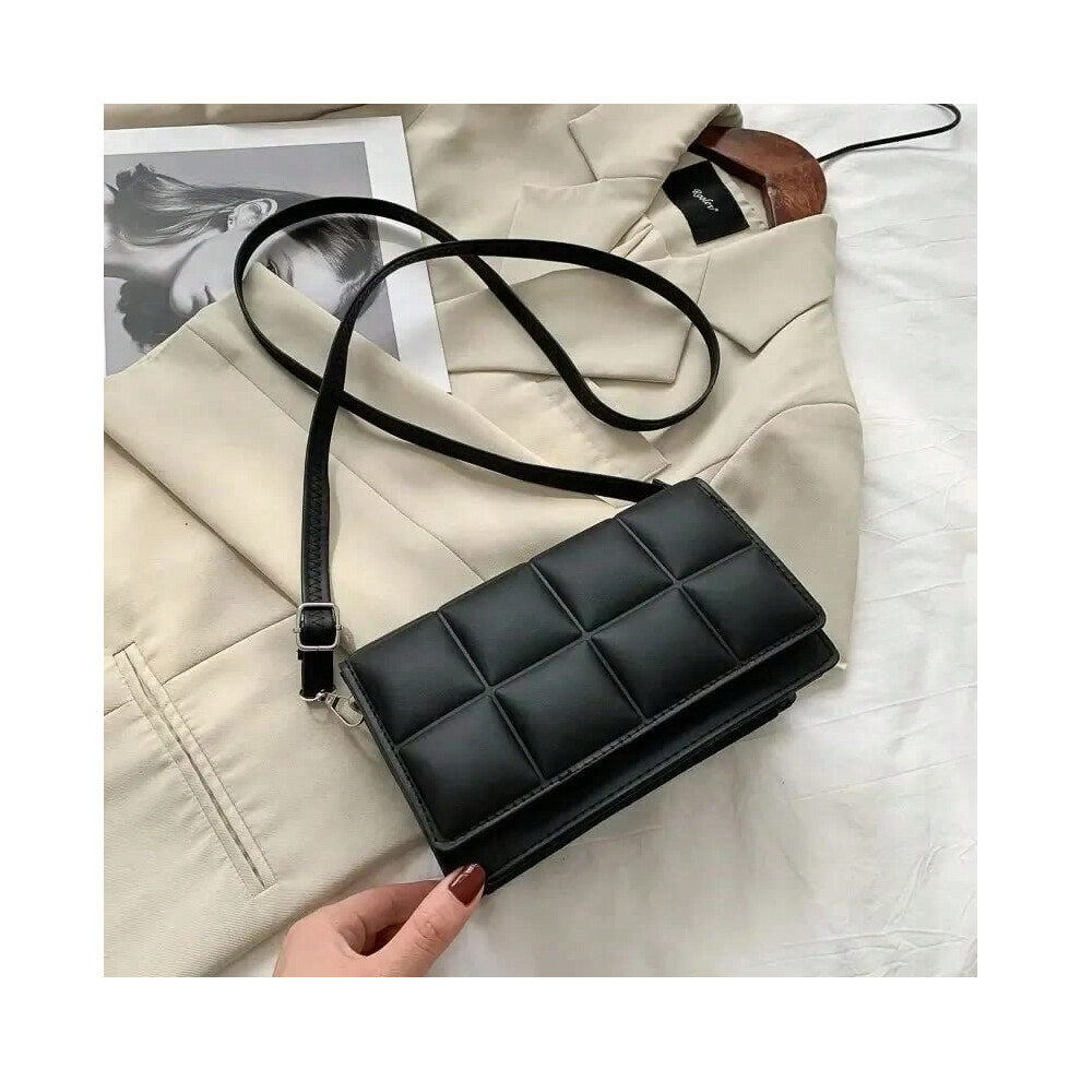 (Black) Fashion Brand Designer Women Shoulder Bag Small PU Leather Female Crossbody Bag Trend Classic Handle Handbag Women