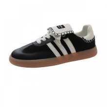 (40, black) Chao De Xun Women's Versatile Leopard Print Low-Top Sports Shoes (Spring 2024 Edition)