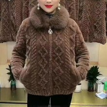 (M, camel) High-end Women Fur Coat Faux Mink Velvet Overcoat New Female Thickened Fur Integrated Warm Coats Femme Short Top Winter