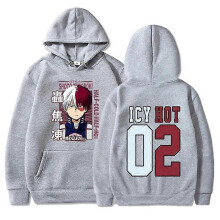 (XS, gray) New Todoroki Shoto Print Hoodie Women Hoodie