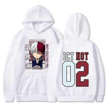 (XS, white) New Todoroki Shoto Print Hoodie Women Hoodie