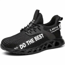 (48, black) Steel Toe Safety Shoes for Men Women Light Protective Work Sneaker Anti-puncture Work Shoes Unisex Coustruction Safety WorkBoots