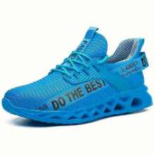 (43, blue) Steel Toe Safety Shoes for Men Women Light Protective Work Sneaker Anti-puncture Work Shoes Unisex Coustruction Safety WorkBoots