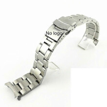 (C-Silver no logo  20mm) For Seiko Solid Stainless Steel Band Skx007 Skx009 SRPD63K1 samurai 20mm 22mm Men's Strap Srpd Jubilee Curved Bracelet