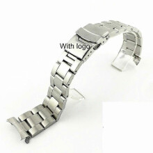 (C-Silver with logo  24mm) For Seiko Solid Stainless Steel Band Skx007 Skx009 SRPD63K1 samurai 20mm 22mm Men's Strap Srpd Jubilee Curved Bracelet