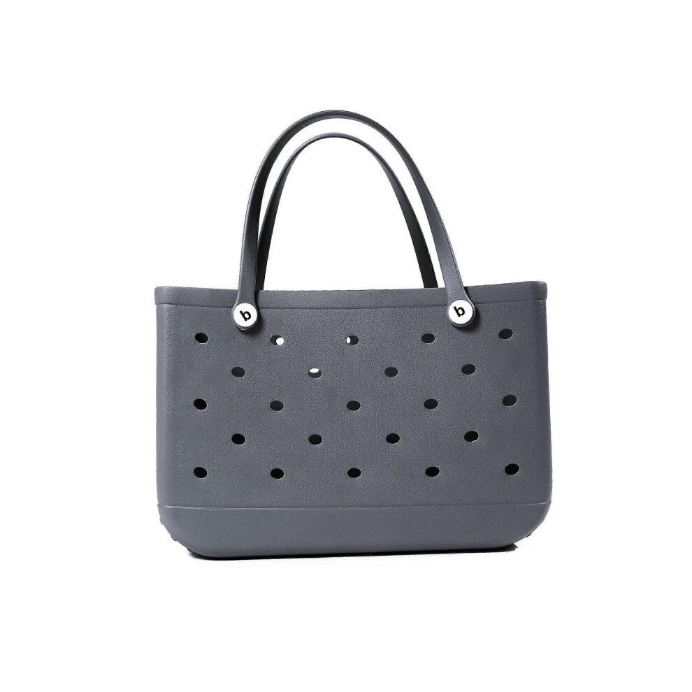 (38*32*13cm,grey)X-Large Rubber Beach Bag For Men & Women Large Capacity Travel Bag Beach Tote Bag For The Beach Boat Pool