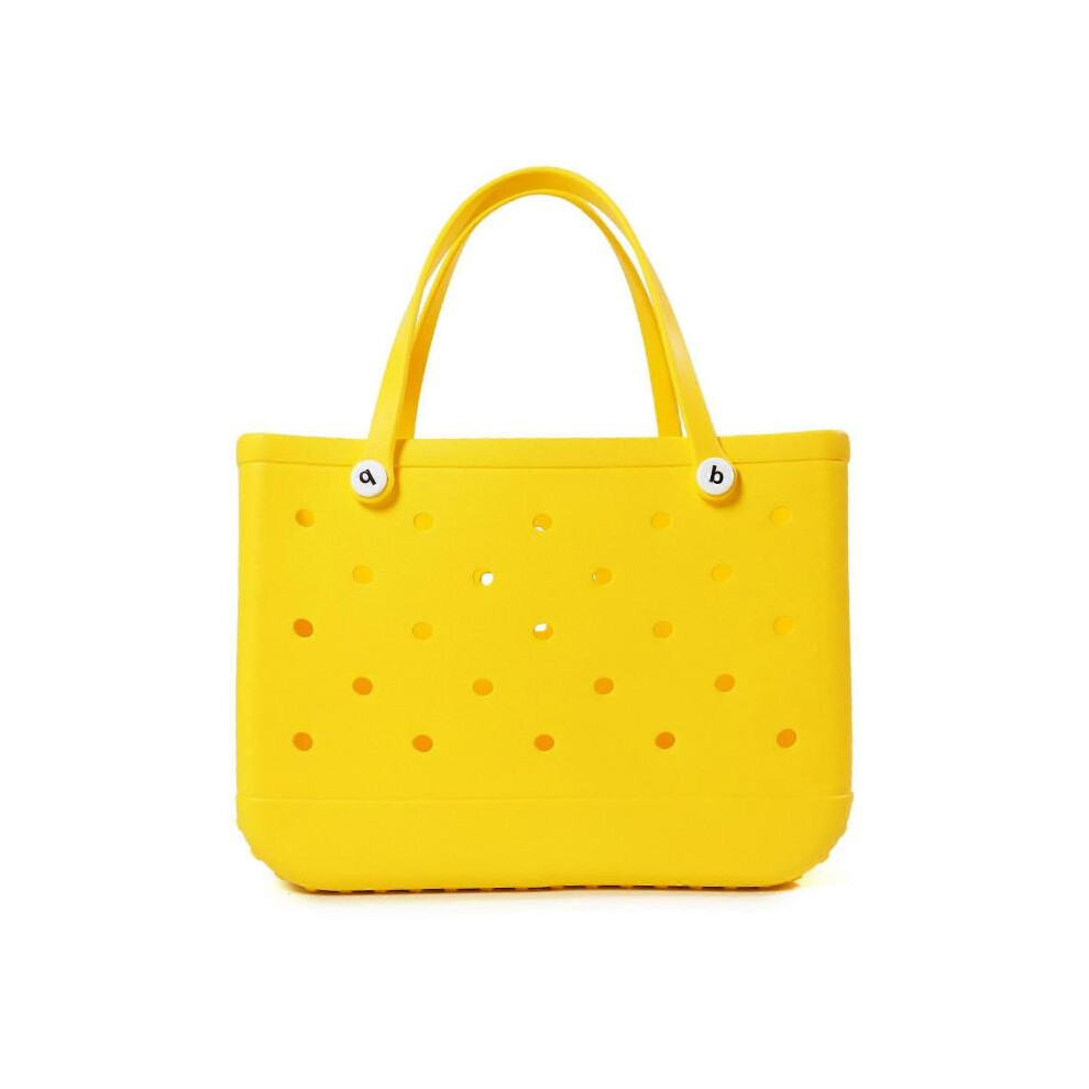 (38*32*13cm,yellow)X-Large Rubber Beach Bag For Men & Women Large Capacity Travel Bag Beach Tote Bag For The Beach Boat Pool