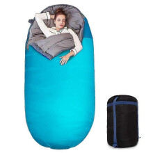 (2.3kg, blue) Widen Oval Shape Sleeping Bag Camping Lightweight for Adult Hiking Travel Outdoor