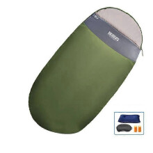 (2.3kg, green) Widen Oval Shape Sleeping Bag Camping Lightweight for Adult Hiking Travel Outdoor