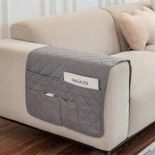 (1PC 50x90 cm, grey) 1pc Solid Color Sofa Armrest Covers Removable Stretch Furniture Arm Couch Protector Storage Bag Chair Cover For Living Room Home