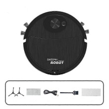 (black) Intelligent Sweeping Robot Vacuum Cleaner Strong Suction Low Noise Rechargeable Ultra-Thin Automatic Sweeping Mopping Smart Robot