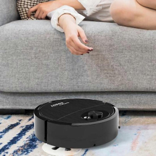(black) Intelligent Sweeping Robot Vacuum Cleaner Strong Suction Low Noise Rechargeable Ultra-Thin Automatic Sweeping Mopping Smart Robot 1