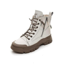 (39, brown) 100% Genuine Leather Shoes Women High top Sneakers Fashion Women Shoes Cool Street Young Ladies Footwear