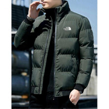 (XS, army green) Luxury Down Cotton Jacket Men's Coat Stand Collar 2024 New Winter Cotton Jacket Thickened Warm Cotton Jacket