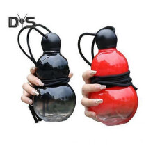 (black,red) 2Pcs Gourd Water Bottle 800ml Anti-Scalding Design Carrying Strap Pendant Chinese Retro-Inspired Water Bottle Accessory for Gym Travel