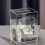 (violet) Acrylic Money Saving Box Locking Transparent Savings Jar 3