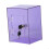 (violet) Acrylic Money Saving Box Locking Transparent Savings Jar 1