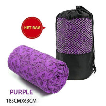(red) Non Slip Hot Yoga Towel Pilates Mat Yoga Blanket Sweat Absorbent Portable Fitness Meditation Mat Sports Workout Travel Blanket