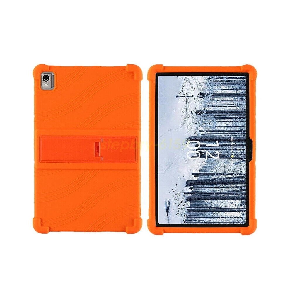 (, For Nokia T20) Kids Soft Silicone Case Tablet 10.4'' Shockproof Stand Cover For Nokia T20 T21 Orange 6963793743377