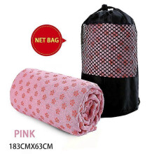 (black) Non Slip Hot Yoga Towel Pilates Mat Yoga Blanket Sweat Absorbent Portable Fitness Meditation Mat Sports Workout Travel Blanket