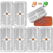 6 Pack of 40g Reusable Indicating Silica Gel Desiccant Dehumidifier Bags with Orange Indicator for Car Closet and Cabinet